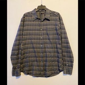 John Varvatos Button Down Shirt SZ L Navy/Green